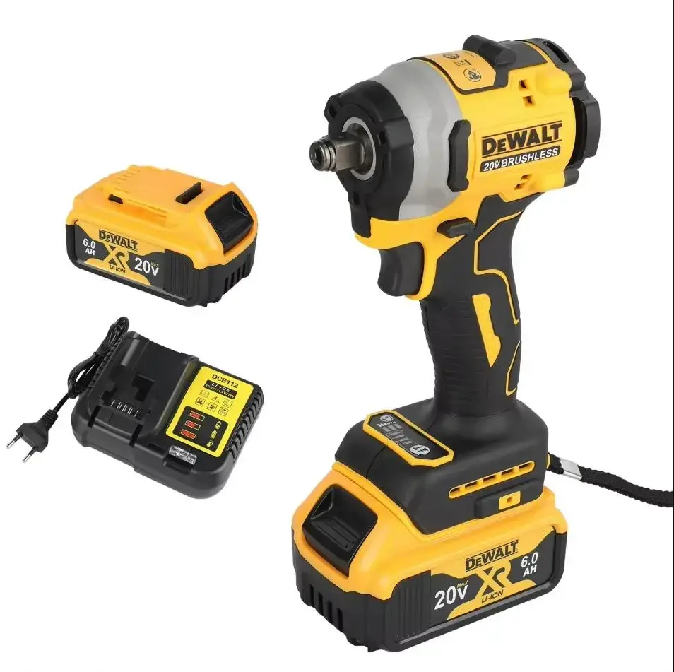 DEWALT DCF850 20V Cordless High-Torque Impact Wrench - Lithium Ion Drill with Rechargeable Batteries, Portable Cordless Drill for Auto Professionals, Heavy Duty Power Tool for Construction Tasks, Portable Cordless Drills
