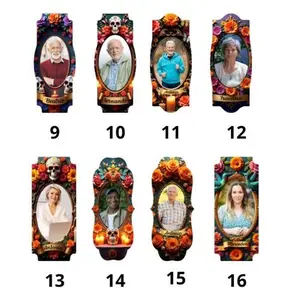 Dia de los Muertos Candles Personalized with Photo and Name of Pet or Family Member - Customizable Memorial Candle for Loved Ones