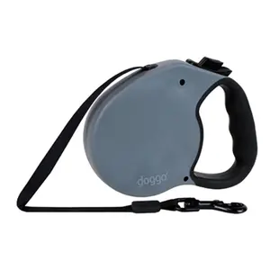 212 MAIN Large Size 16 ft. Everyday Retractable Dog Leash - Gray, Locking Brake, Soft Grip, DGO RLSH GG