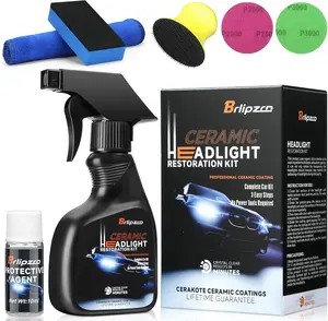 Automotive Headlight Restoration Kit Oxidized and Yellowed Automotive Headlamps Blurring Enhanced Crystallization Coating Refurbisher,Maximum Gloss & Shine – Extremely Hydrophobic