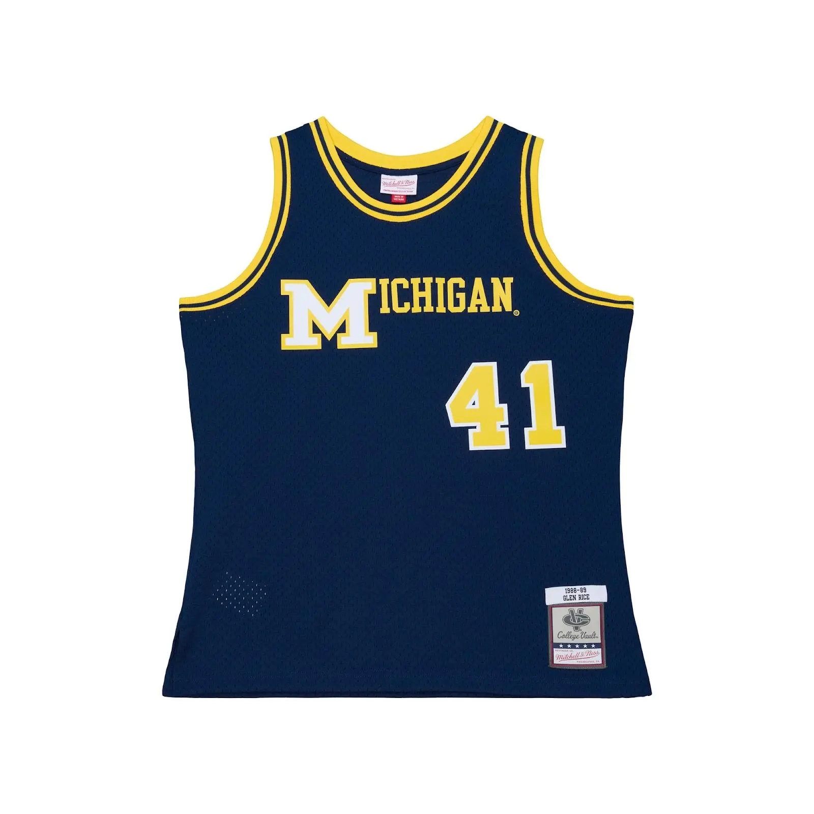 Glen Rice Michigan Wolverines 1988-89 Navy Swingman Jersey
