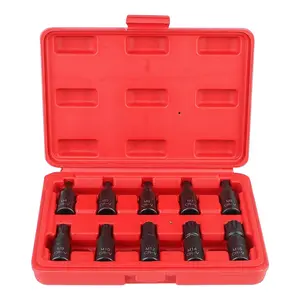 3/8 Inch Drive for Car 12 Point Torx Bit Drive Sockets Socket Set Socket Wrench Tool 10pcs M4-M16 Premium Cr-Mo Steel Auto Accessories