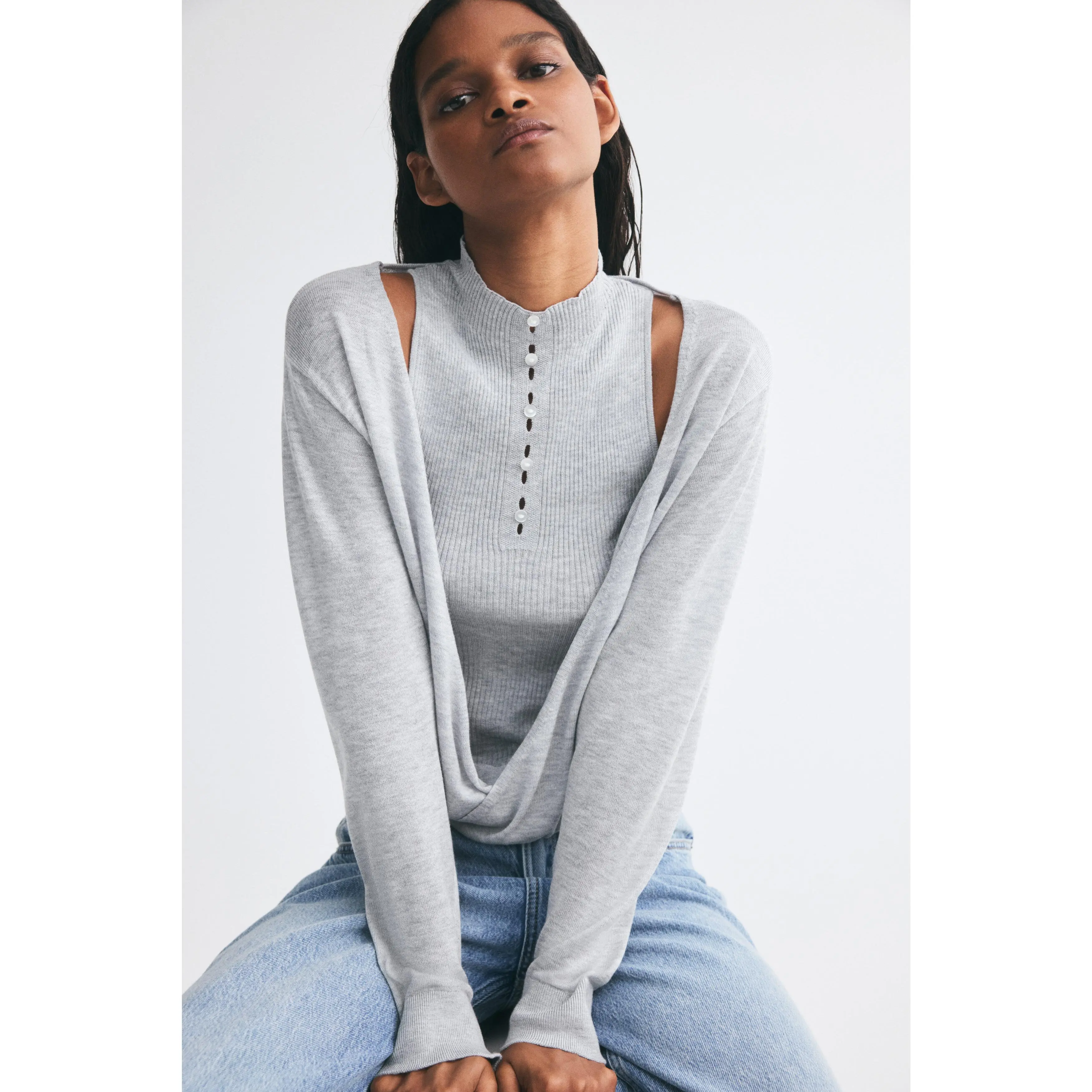 H&M Layered knitted top