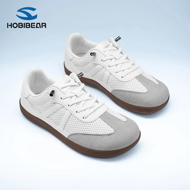 HOBIBEAR Women's Retro Sneakers, Breathable Mesh Fabric Low Tops with a Wide Toe Box, Flexible & Lightweight Lace-up Casual Walking Shoes, Footwear, Retro Style