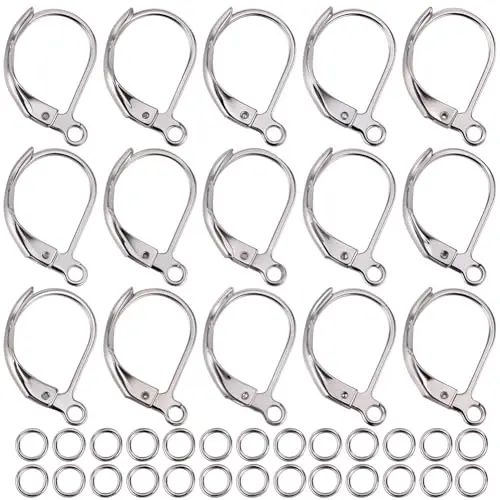 100pcs Stainless Steel Leverbacks & 150p