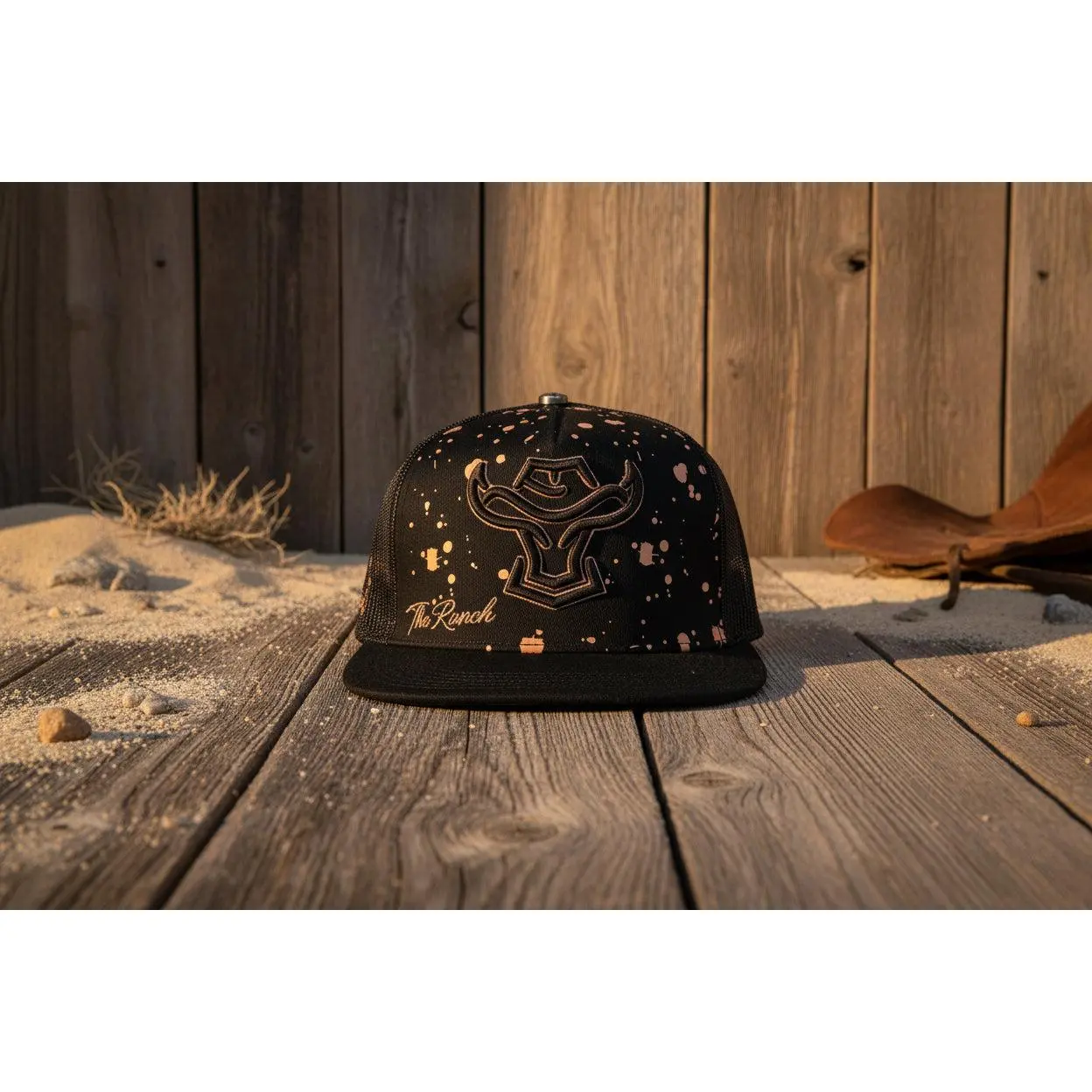 Cowboy Bull Painted Hat