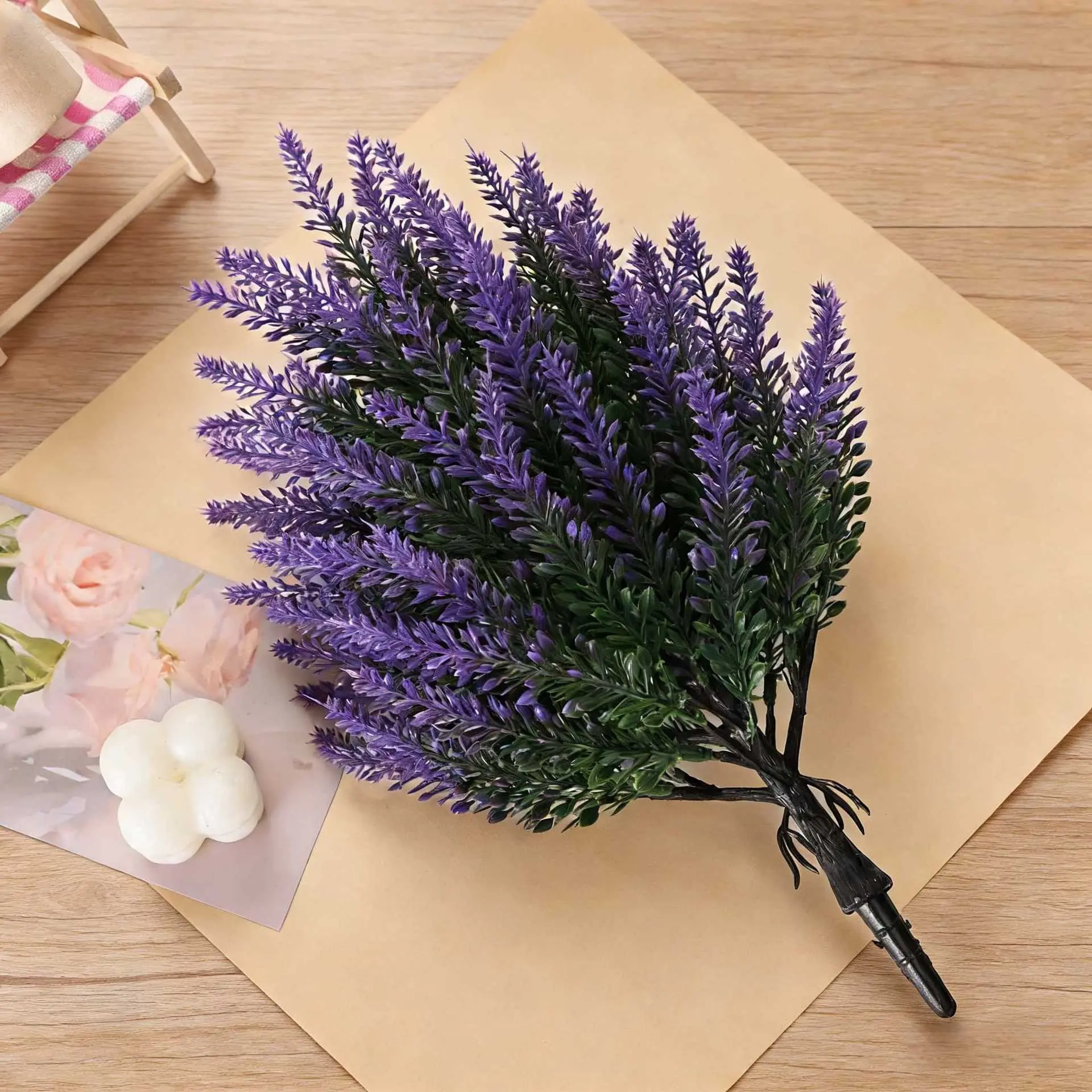 2pcs Large Blue-Purple Lavender Tree, Artificial Lavender Plant, Artificial Floral Plant, Artificial Plant Decor, with Ground Stakes, UV-resistant Material, Weatherproof for Outdoor Use, Adds Romance Indoors, Perfect for Wedding Backdrops, Store Displays