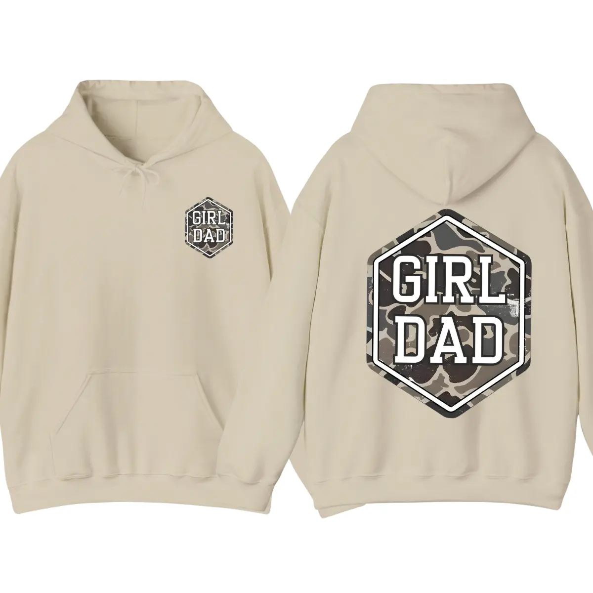 Camo Girl Dad Hoodie – Proud Dad Gift from Daughter, Funny Dad Graphic Hoodie, Casual Streetwear Apparel, Cool Father’s Day Top, Humorous Dad Hoodie for Everyday Wear