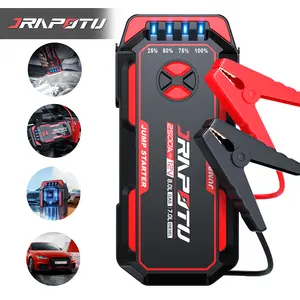 2500A Jump Starter, 12V car battery Jump Starter with LED display, 16800mAh portable Jump Starter battery pack (for 6L gasoline and 8L diesel engines) with booster, LED light, jumper cables kit