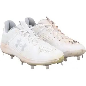 Kerry Carpenter Detroit Tigers Autographed Game-Used White Under Armour Cleats from the 2023 MLB Season - RG13309520-21 - Fanatics Authentic Certified