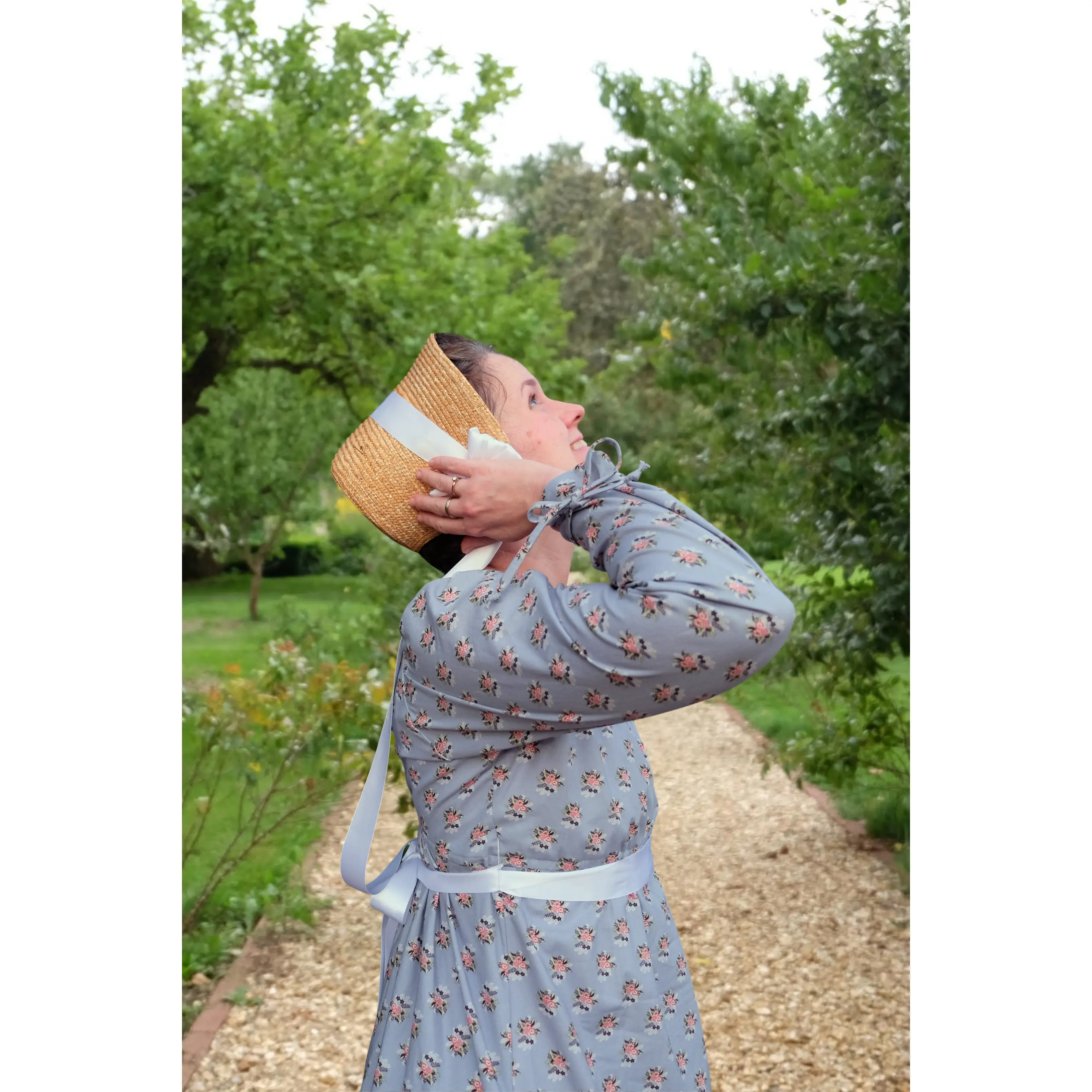 Regency Charlotte Print Cotton Gown