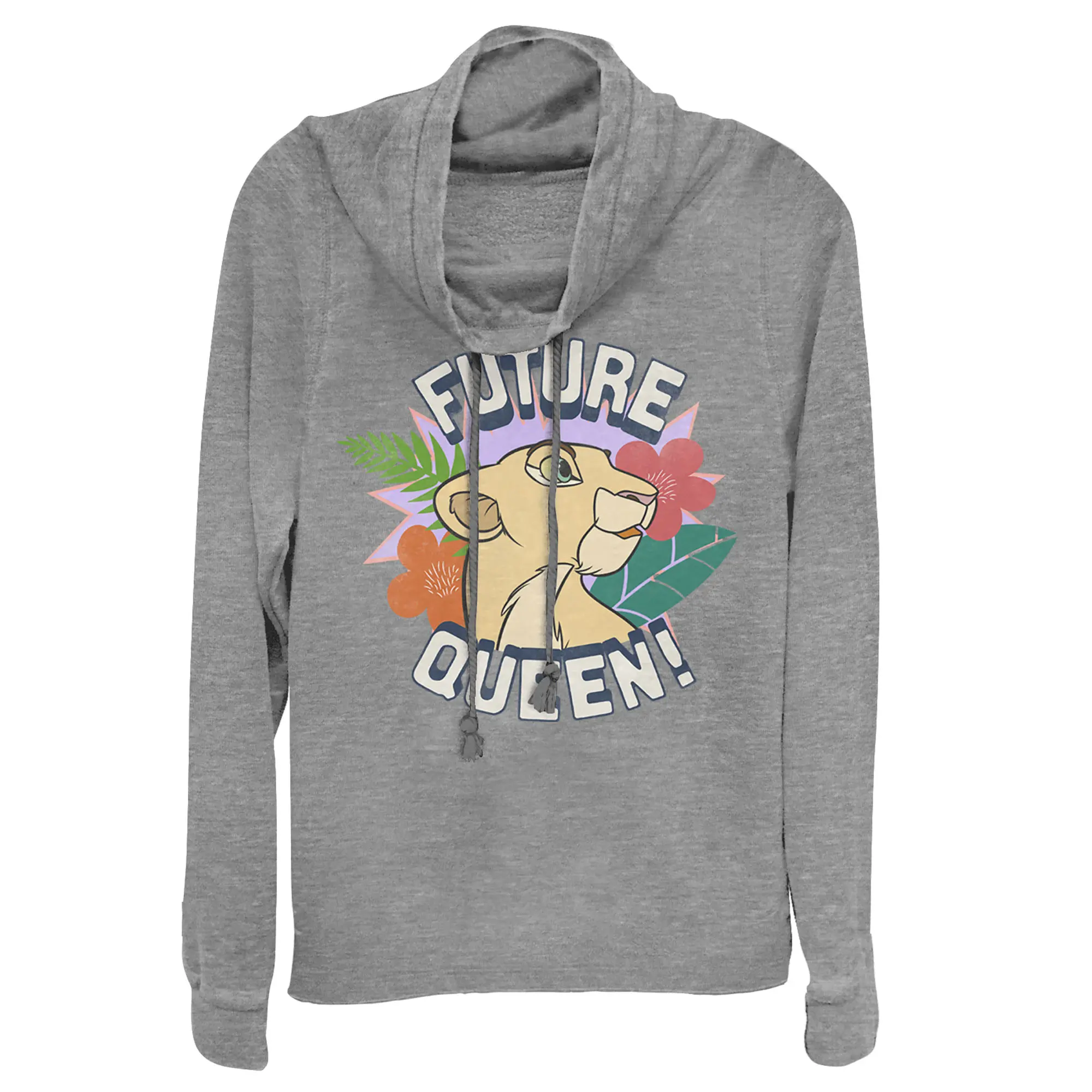 Juniors Womens Lion King Nala Future Queen Cowl Neck Sweatshirt