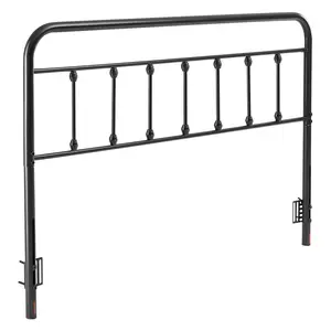 【fathersdaygift】VEVOR Metal Headboard, Queen Size Headboard with Adjustable Height, Metal Headboard for Queen Size Bed, W59.65 x H40.55 x D1.5 inches, Ideal for Bedroom, Hotel, Homestay, Dormitory, Black