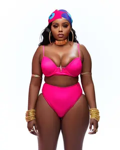 Chioma Bikini - V-Cut Padded Top with High-Waist Bottom