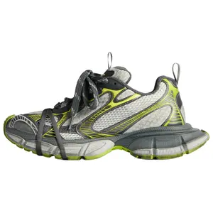 Balenciaga 3XL Round-Toe Lace-Up Low-Top Dad Sneakers for Men in Gray-Green Trending Shoes, House White Official Shoes to Get / Maison Mihara