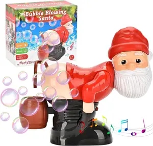 Santa Bubble Butt Blower, Santa Claus Farting Bubble Machine, Funny Automatic Blowing Blower with Music Flashing Lights Colorful Bubbles, Christmas Stocking Stuffers Gift for Kids outdoorfun