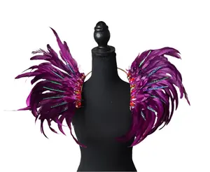 Violet Dream Carnival Small Feather Collar Wings