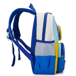 Kindergarten Cartoon Excavator Large Capacity Backpack Outdoor Bag