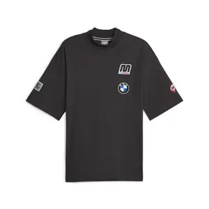 PUMA Mens Bmw M Motorsport Garage Crew Neck Short Sleeve Casual Tops Casual - Black