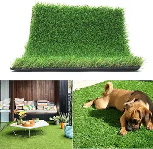 1.38in Realistic Thick Artificial Grass Turf Durable Synthetic Grass Mat for Garden Lawn Landscape and Indoor Outdoor Decoration