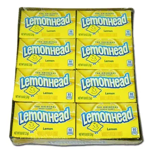 Lemonhead  Lemon Candy, 0.8 Ounce Treat-Size  Candy Boxes (Pack of 24) Sweet Flavor