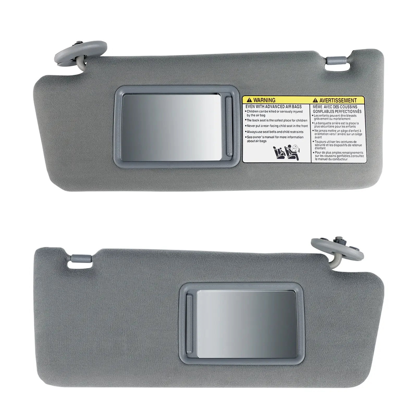Dazone Left Driver & Right Passenger Side Sun Visor, 2005-2015 Fit Compatible with Toyota Tacoma, Gray Without Light, Automotive Cars Accessories for Trucks