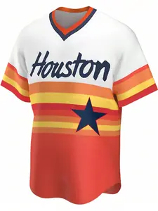 Men's Colorblock Letter Pattern Baseball Jersey, Casual Sporty Short Sleeve T-Shirt for Daily Outdoor Wear, Menswear for All Seasons Lightweight Jersey