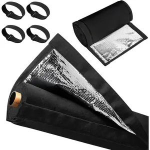 3-Layer HVAC Copper Pipe Insulation Cover, 72x10.2 Inch 600D Oxford Fabric Outdoor AC Pipe Cover for Mini Split and Central Air Conditioner, Flexible Pipe Protection(Black)