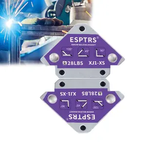 2pcs Triangle Strong Magnetic Welding Positioner, Magnetic Iron Holder, Multi-Angle Suction, Electric Arc Welding Auxiliary Tool, Welding Accessory