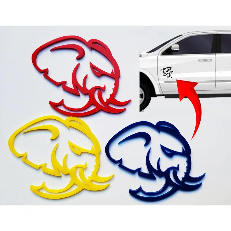 2x Elephant Hellephant SRT Badge Emblem Logo for Dodge Challenger Charger TRX