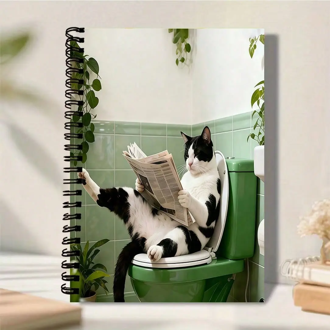 1pc A5-sized Cute Cat Anime Notebook, Unisex Stationery, Suitable As A Gift or For Everyday Writing