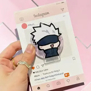 Gojo Satoru Jujutsu Kaisen Cute Chibi Acrylic Phone Grip Stand MagSafe Magnetic Holder for iPhone 15 14 13 Anime Gift