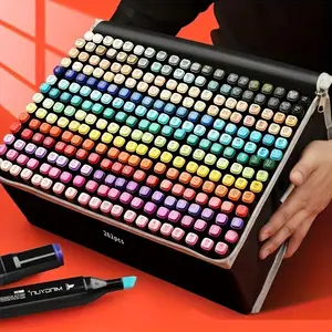 Dual-tip Art Markers Set, 48/60 Colors Quick-drying Markers Set, Ideal for Artists & Adults Drawing, Perfect New Year Gift