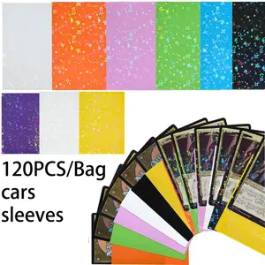 120PCS 66X91mm Star Flash Card Sleeves High-quality Card Sleeves Trading Card Sleeve Suitable for Standard-sized Game Cards PKM/MTG/PTCG/Star Card Best GiftS for Festivals and the best choice for card collectors