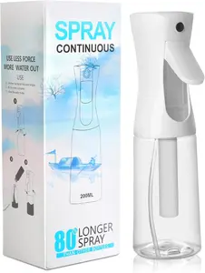 Empty spray bottle 6.76 ounces/200 milliliters, continuous fine mist sprayer, suitable for hairstyling, cleaning, plants, pets, and hairdressers Canister