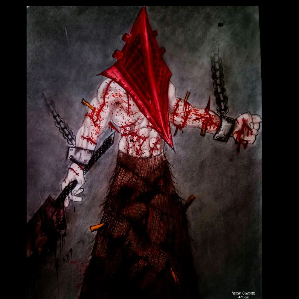 Pyramid Head Art Print - High-Quality Collectible Wall Decor for Home, Office Display