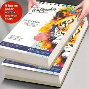 Large Spiral-Bound Watercolor Notebook, Watercolor Workbook - A5 Size, Thick Cover, Thick Paper Pages, Perfect for Painting and Watercolor Art, Suitable for Various Artists and Art Students | Art Cover Design | Durable Binding, Ideal for Gifts