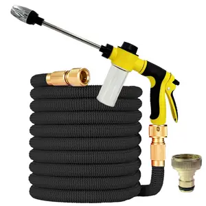 Magic Expandable Garden Hose, High Pressure Car Wash Hose, Multi-Purpose Water Gun Set, Irrigation Cleaning Supplies, 25ft-150ft, Garden Hose Nozzle