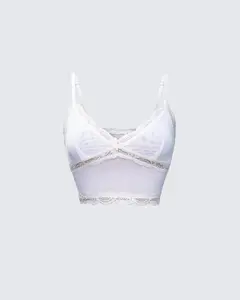 Aurelia White Mesh Cami