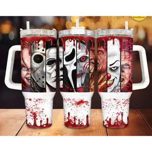 Horror Movie Killers Blood Splatter 40 oz Tumbler