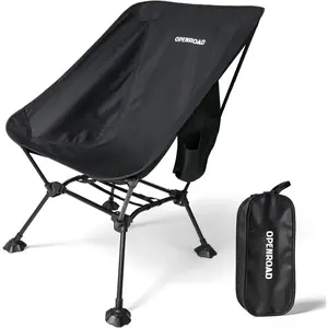 OPENROAD Lightweight Compact Portable Camping Chair Ultralight Folding Chair,Beach Chair,Lawn Backpacking Chair for Hiking and Fishing with Anti-Sinking Large Feet and Carry Bag