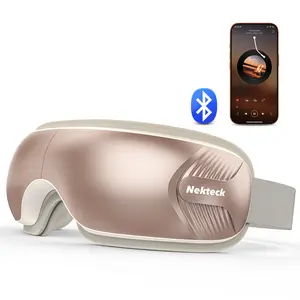 Fathersdaygift Eye Massager with Heat & Bluetooth Music, Comfort Eye Mask for Relaxation, 5 Massage Modes, 15 mins Auto-Off, Ideal Gift for Men & Women,Christmas 's Day Present