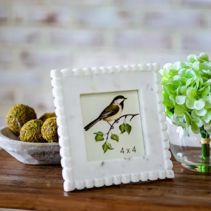 White Marble Photo Frame