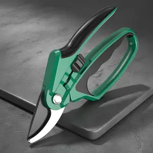 Ultra-Sharp 8 Inch Bypass Pruning Shears, Premium Thickened SK5 Steel Blade Garden Scissors for 40mm Large Branches, Professional Tree Trimmer with Non-Slip Grip and One-Hand Safety Lock Mechanism