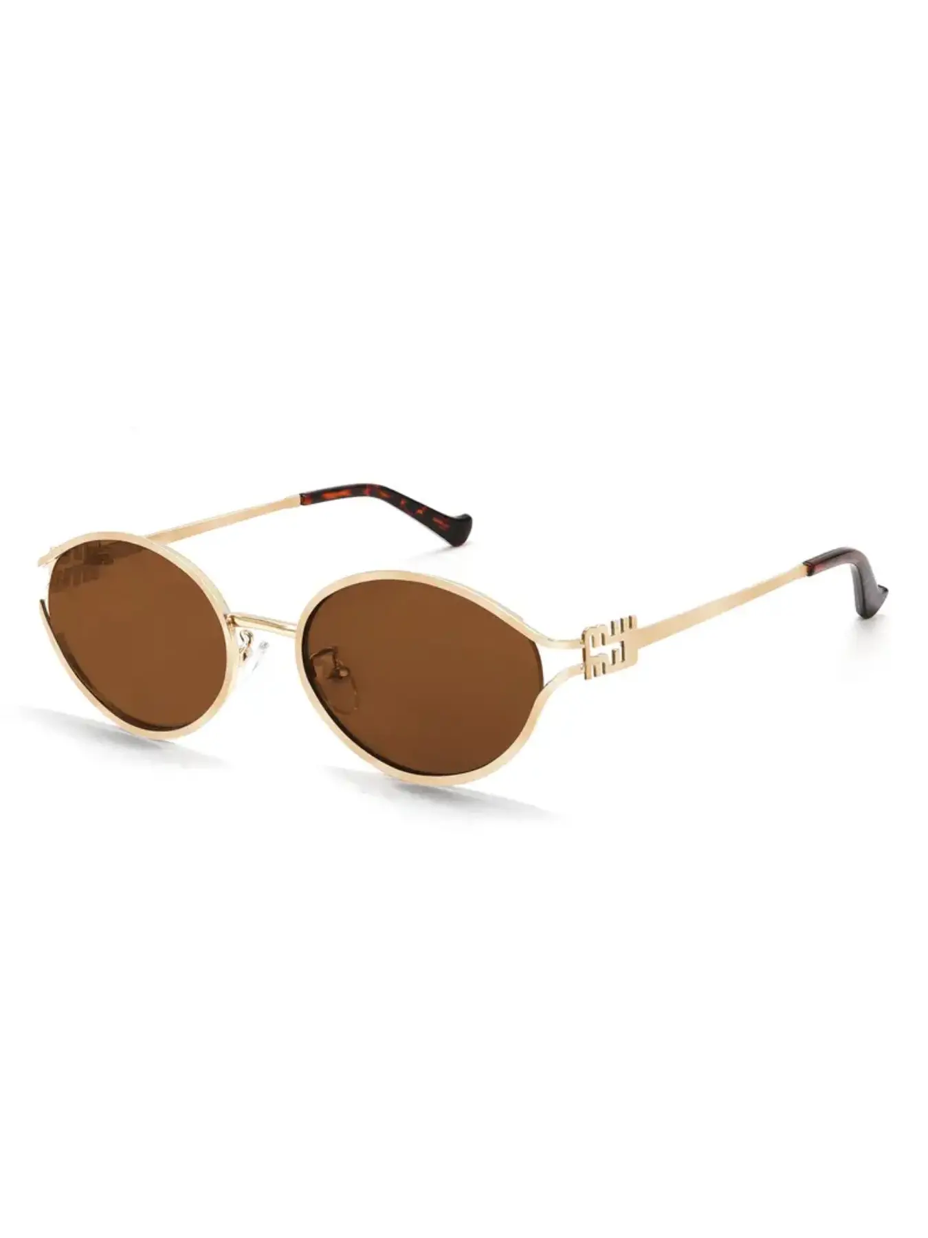 Vintage Oval Sunglasses Unisex, Small Fashionable Designer Frame, Cute and Stylish Sunglasses