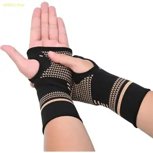 Copper-Infused Wrist Compression Sleeves for Men & Women, Breathable Support Brace for Workout, Fitness, Typing & Daily Wrist Care, Comfortable Stretch Wristband for Sports & Training