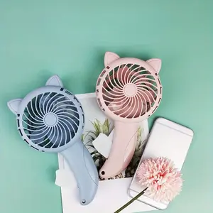 1pc Manual powerful handheld fan, no battery, cute home fan