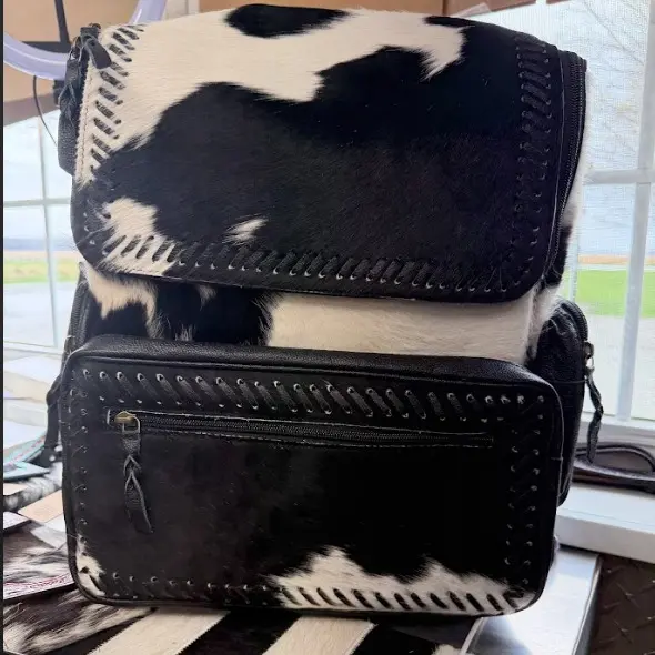 FULL black & white cowhide 1
