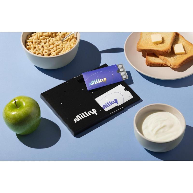 Milky Card - Premium Lactase Enzyme Supplement for Lactose Intolerance - Dairy Relief