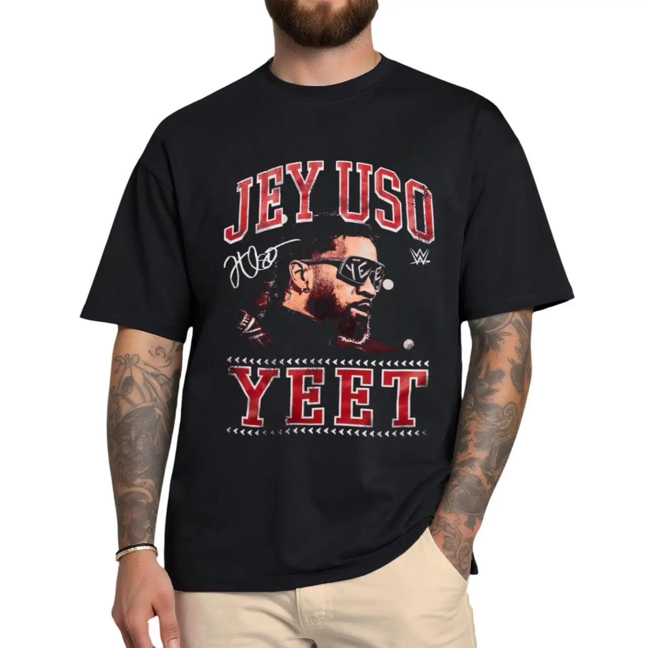 WWE Jey Uso Yeet T-Shirt, Jey Uso Main Event Yeet Graphic Tee, Trendy Wrestling Streetwear Shirt, 2026 Wrestling Fan Apparel, Unisex Heavyweight Cotton Tee, Funny Wrestling Catchphrase Shirt, Gift for WWE Fans